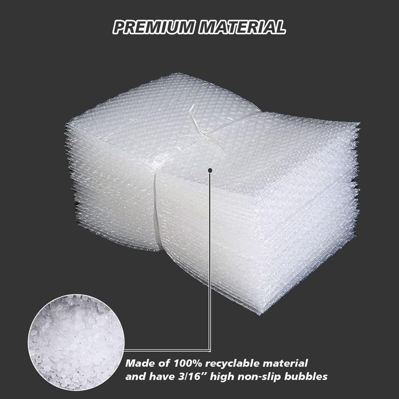 XHMAXE 50Pcs Bubble Pouches Wrap,8”x10”Bubble Pouches for Shipping,Double Wall Bubble Cushioning Wrap out Bags for Mailing Packing,Moving and Storage Glass Fragile China Dishes Electronic Item - Image 4